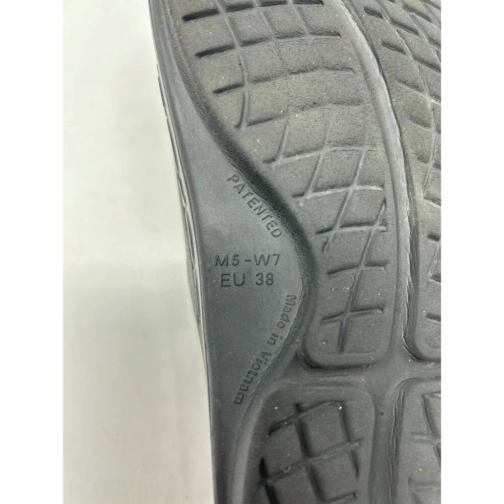 OOFOS OOahh sport slide sandals size M5 W7 EU38 black gray recovery shoes